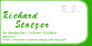 richard stotzer business card